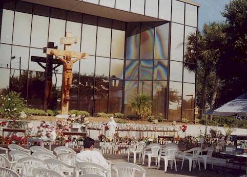 The building with the "Virgin Mary" on the windows, Clearwater, Florida, some time ago.