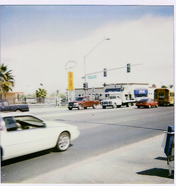 Eastern and Fremont Streets in Las Vegas, March 2000.